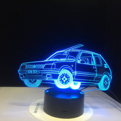 vkx nsk Touch USB Indoor Lighting Car Shape Small Night Light Novelty led 3D Visual Night Light 7 Colors Changeable Desk Lamp