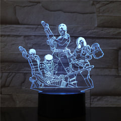 Game Team Figure 3D LED Table Lamp Night Light 7 Colors Changing Bedroom Sleep Lighting Home Decor Gifts Drop shipping