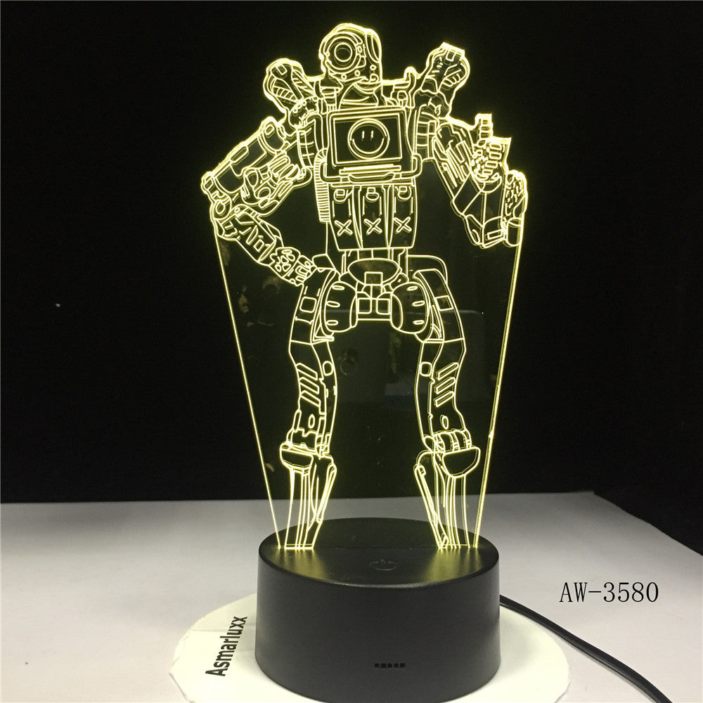 Apex Legends Wraith Figure 3D LED Night Light Battle Royale Bedroom Decor Light Kids Friend Birthday Gift Table Lamp AW-3580