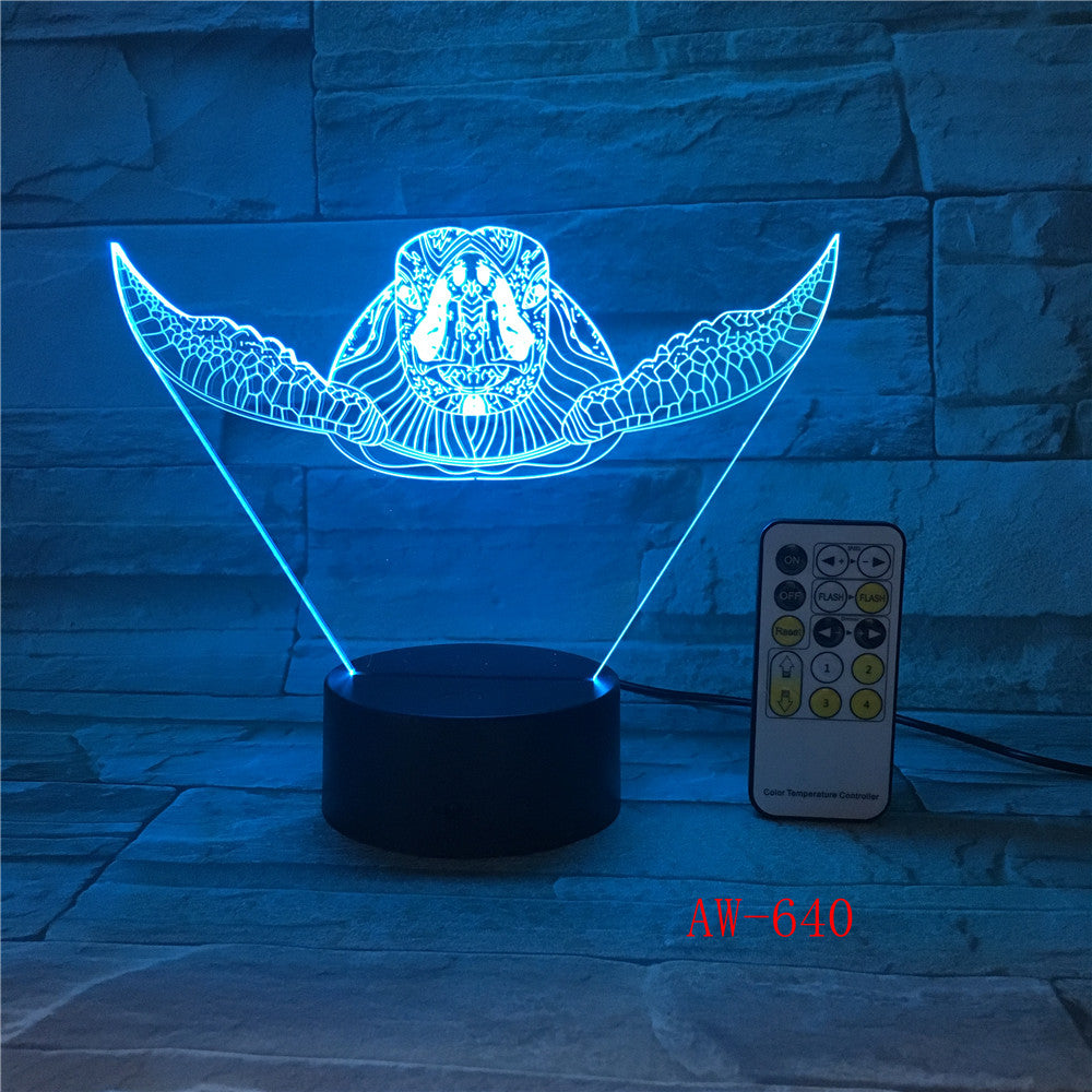 Sea Turtles 3D Lamp LED Touch Light Colorful Animal Lamp Birthday Party Decoration Table Lamp For Kid's Toys Gift AW-640