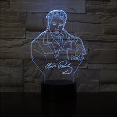 Elvis Aaron Presley 3D LED Night Light Touch Remote Sensor 7 Colors Changing Kids Gift The King Singer Table Lamp Bedroom Decor