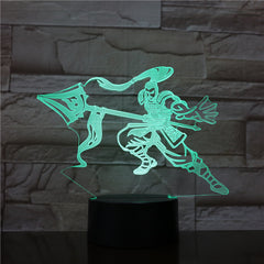 League of Legends LoL Heros Table Lamp Bedroom Touch Sensor 7 Color Changing THE SENESCHAL OF LED Night Light
