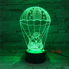 Fancy Baby Led Night Lamp Snowman Nightlight for Kids Bedroom Decor Battery Operated Atmosphere Pretty 3d Night Light AW-708