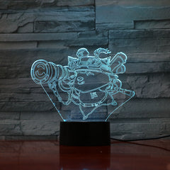 League of Legends LoL Heros 3D LED Night Light Touch Sensor 7 Colors Changing Child Kid Baby Kit Nightlight Bedroom Table Lamp
