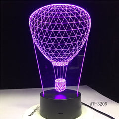 Balloon 3D Led USB Night light Table Lamp Colors Gradient Creative Luminaria Optical Illusion Lamp Home Decorative Gifts AW-3205