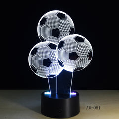Football Balloon Night Light Sporting 3D LED USB Lamp RC Touch Remote Controller Colorful Gradient Visual Boy Gift AW-081