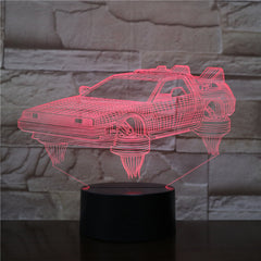 Touch USB Indoor Lighting Car Shape Small Night Light Novelty led 3D Visual Night Light 7 Colors Changeable Desk Lamp 3D-2315