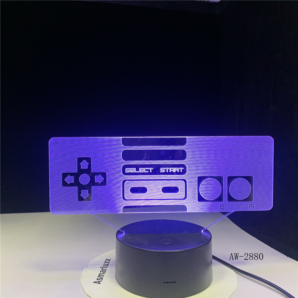 3D Led USB Game Switch Figure Table Lamp 7 Colors Visual Light Fixture Creative Kids Gifts Bedroom Decor NightLight AW-2880