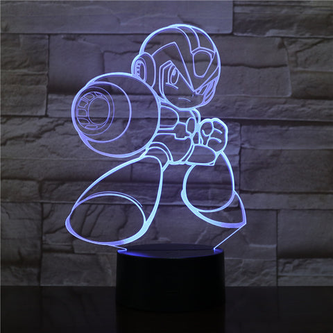 Rockman Figure USB 3D LED Night Light Multicolor RGB decorative light Boys Child Kids Baby Gifts Game Megaman Table Lamp Bedside