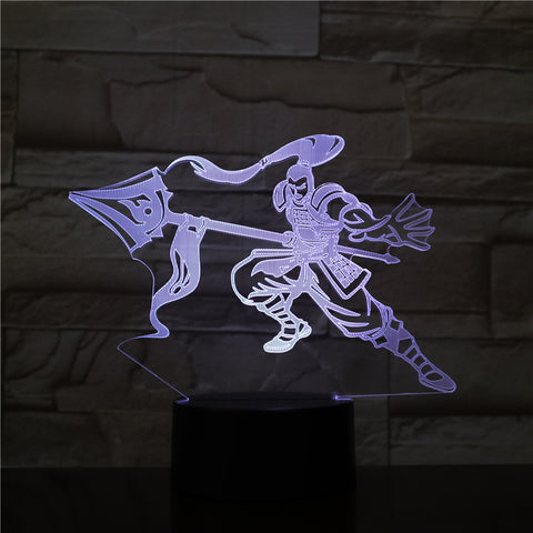 League of Legends LoL Heros Table Lamp Bedroom Touch Sensor 7 Color Changing THE SENESCHAL OF LED Night Light