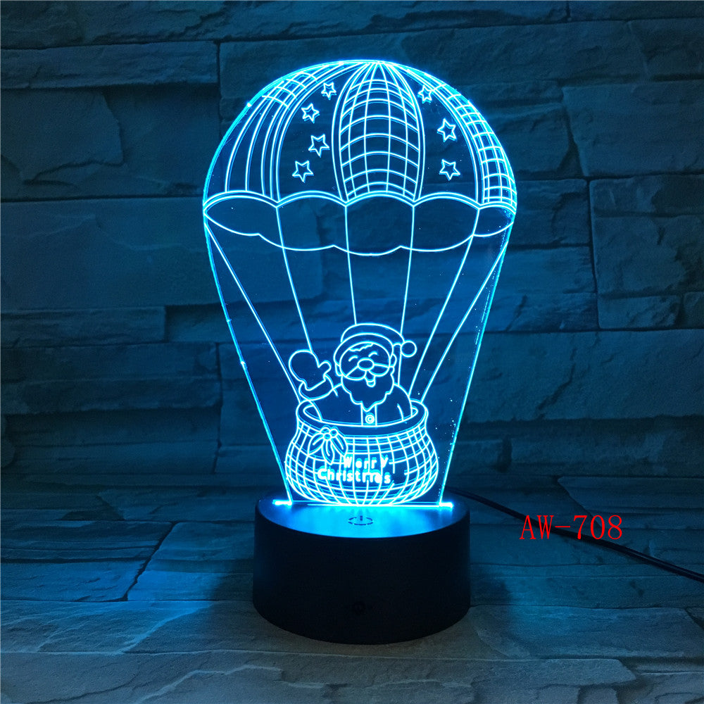 Fancy Baby Led Night Lamp Snowman Nightlight for Kids Bedroom Decor Battery Operated Atmosphere Pretty 3d Night Light AW-708