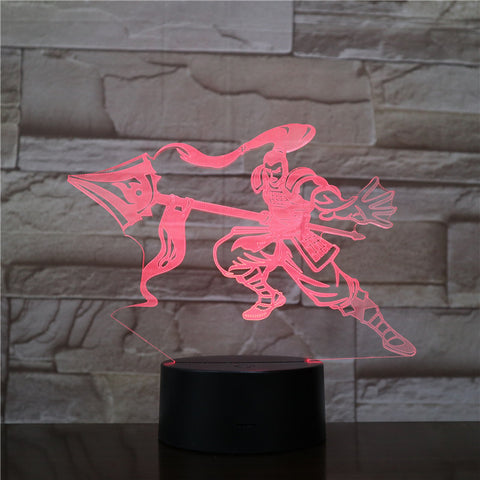 League of Legends LoL Heros Table Lamp Bedroom Touch Sensor 7 Color Changing THE SENESCHAL OF LED Night Light