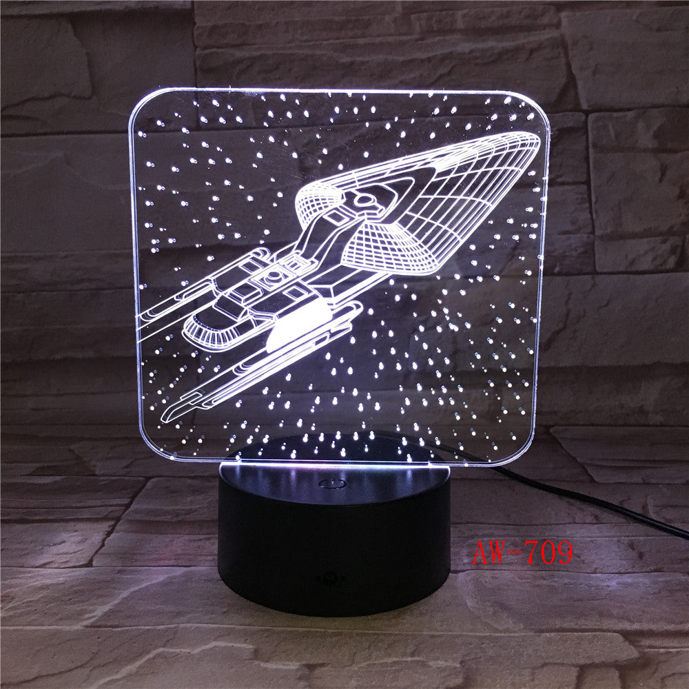 7 Colorful Mood LED Lamp 3D Led Spaceship Earth Space Desk Lighting Bedroom Bedside Decor Night Light Children Gifts AW-709