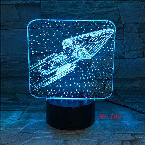 7 Colorful Mood LED Lamp 3D Led Spaceship Earth Space Desk Lighting Bedroom Bedside Decor Night Light Children Gifts AW-709