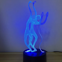 Dancing Acrylic Night Lighting Lamp Yoga 3D LED Luminaria Nightlight Colorful Gradient Creative Table Lava Lamp Bedroom Decor