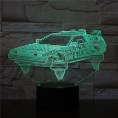 Touch USB Indoor Lighting Car Shape Small Night Light Novelty led 3D Visual Night Light 7 Colors Changeable Desk Lamp 3D-2315