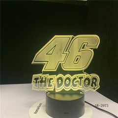 46 The Doctor 3D LED LAMP NIGHT LIGHT Drop Shipping Hot RGBW Bulb Christmas Decorative Gift Cartoon Toy Luminaria AW-2973
