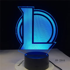 L Team 3D Lamp Night light Baby 7 Color Change Acrylic Remote Touch Switch Toilet lamp USB Energy Saving Desk lamp AW-2844