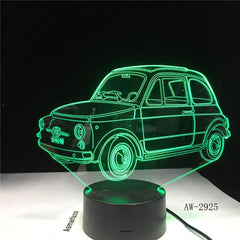 Cool Car 3D Night Light 7 Colors LED Table lamp Touch Switch USB Desk Lamp Kids Sleeping Light Toy Birthday Gift AW-2925