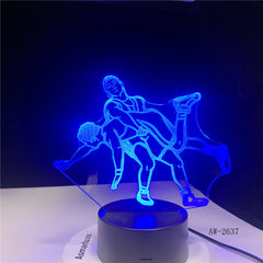 3D LED Wrestling Judo Lamp Night Lights USB Power Lights Creative Holiday Gift LED Desk Lamp for Home Living Room Decor AW-2637