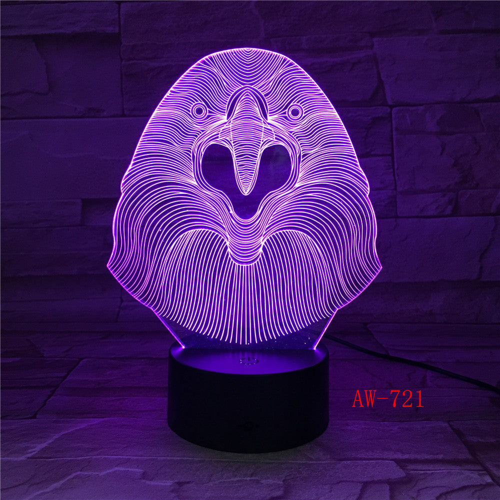 USB LED 3D Visual Owl Modelling Night Light Bedside Sleep Table Lamp Kids Gifts Mood Lampara Animal Light Fixture AW-721