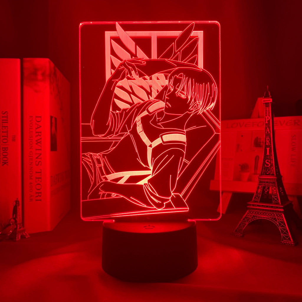 Acrylic 3d Lamp Levi Ackerman Anime Attack on Titan for Home Room Decor Light Child Gift Captain Levi Ackerman LED Night Light