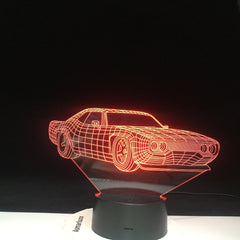 3D LED Car Shape Night Lights Colors Changing Visual Vehicle Luminaria Table Lamp Sleeping Lighting Home Decor Dropship Gift1461