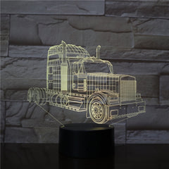 The Truck Head 3D Lamp Battery Operated Modern Multi-colors with Remote Led Night Light Lamp Unique Decorative for Dropshipping