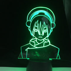 Toph Beifong Avatar the Last Airbender 3D Led 16 Colors Light Japanese Anime Remote Control Base Table Lamp Dropshipping