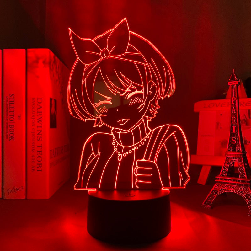 3d Lamp Anime Rent A Girlfriend Sarashina Ruka Night Light for Kids Bedroom Decor Birthday Gift Manga Kanojo Okarishimasu Lamp