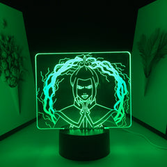 3D LED Night Light Avatar The Last Airbender Azula Home Bedroom Table Decoration for Children's Festival Birthday Gifts Acrylic 7 Color Changes