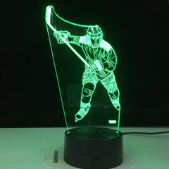 Ice Hockey Theme 3D Lamp LED Night light 7 Colors Change Touch Mood Lamp Birthday Present Table Lamp Home Decor Dropshippping