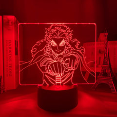 Anime Figure 3D Night Lamp Demon Slayer Kyojuro Rengoku Home Decor Children's Festival Birthday gifts USB link Charging