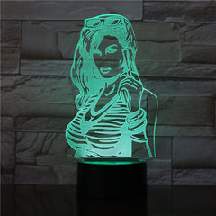 3D LED Luminarias Night Light Desk Lamp Movie Girl Lights Children's Nightlight Visual Led Desk Lights Illusion Lamp 2996
