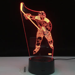 Ice Hockey Theme 3D Lamp LED Night light 7 Colors Change Touch Mood Lamp Birthday Present Table Lamp Home Decor Dropshippping