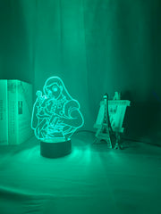 Acrylic Led Night Light Anime Hunter X Hunter Bedroom Decor Light for Kid Child Birthday Gift HXH Illumi Zoldyck Figure 3d Lamp