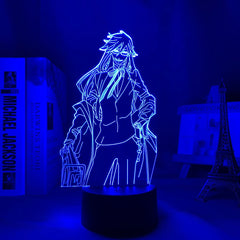 Black Butler Grell Sutcliff Led Night Light for Bedroom Decor Gift Nightlight Anime Table 3d Lamp Grell Sutcliff Black Butler