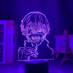 Anime 3d Lamp Tokyo Ghoul Ken Kaneki for Bedroom Decor Nightlight Cool Birthday Gift Acrylic Led Night Light Tokyo Ghoul