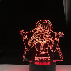 Danganronpa Toko Fukawa Led Night Light Lamp for Bedroom Decor Kids Gift Danganronpa Acrylic 3d Lamp Toko Fukawa
