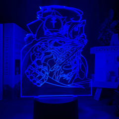 Manga Fullmetal Alchemist Edward Elric Figure Night Light Led Color Changing Kids Bedroom Decorative Nightlight Usb Desk 3d Lamp