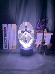 Crucifixion of Jesus Led Night Light for Church Decoration Lights Cool Gift for Christians Usb Battery Powered Room Table Lamp