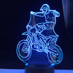 Motor Motorcycle Motorbike LED 3D Illusion Visual Night Light Creative Bedroom Decoration Light Novelty Lamp Kids Gift Souvenir
