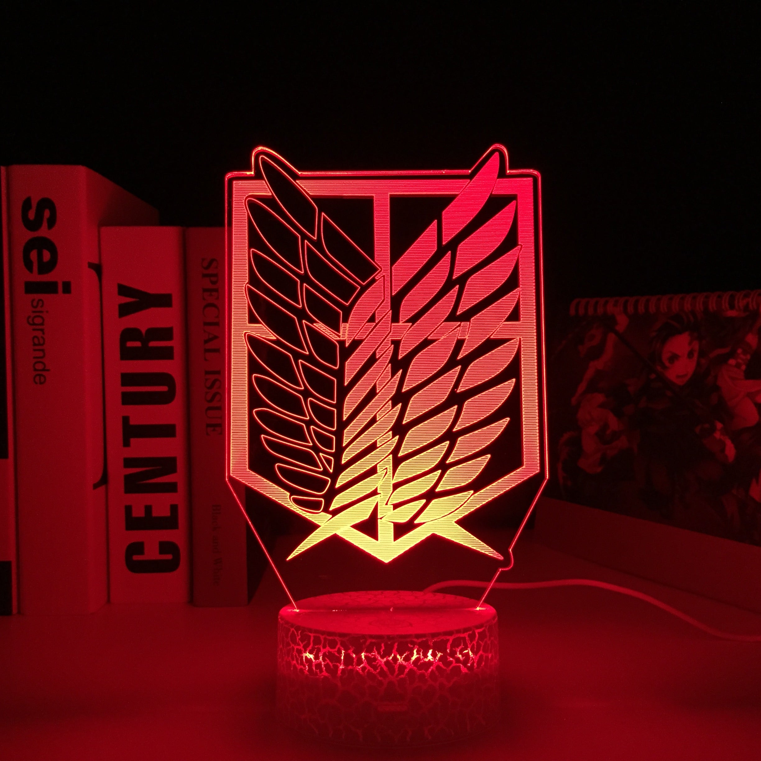 Attack on Titan Anime Figure LED Light Scout Regiment for Child Birthday Gift Kid Bedroom Decoration Manga 3D Table Lamp