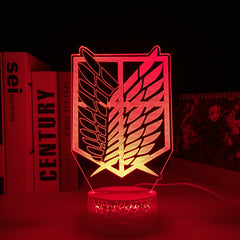 Attack on Titan Anime Figure LED Light Scout Regiment for Child Birthday Gift Kid Bedroom Decoration Manga 3D Table Lamp