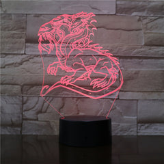 Chinese Dragon 3D Led Night Light Lamp Pretty Present for Children Multi-colors with Remote Magical Dragon for Decoration 2941