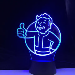 Game Fallout Shelter Colors Changing Nightlight Gift for Kids Child Bedroom Decoration Table Lamp 3d Led Night Light Bedside