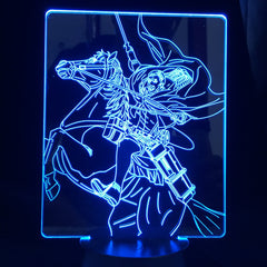 Attack on Titan Erwin Smith Anime 3d Lamp Light for Bedroom Decoration Kids Gift Attack on Titan LED Night Light Dropshipping