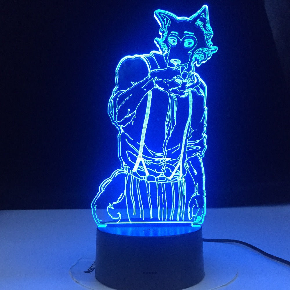 Beastars Fox Human Legosi Figure 3d Night Light for Kids Bedroom Decoration Nightlight Anime Gift USB Table Lamp Dropshipping