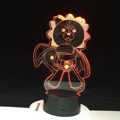 Angry Bear 3d Lamp Teenager's Favorite USB Nightlight Bedside 3D Optical Led Night Light Sensor Decor Dropshipping
