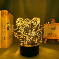 Kimetsu No Yaiba Tanjiro X Nezuko 3D LED Night Lamp Home Decor Children's Festival Birthday gifts USB link Charging Neon Lights